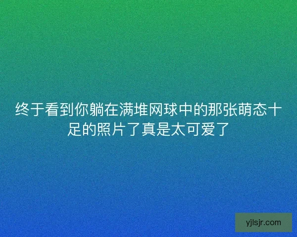 终于看到你躺在满堆网球中的那张萌态十足的照片了真是太可爱了